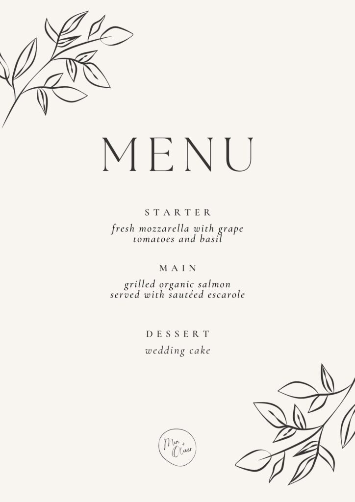 canva cream minimalist elegant wedding menu ze8ytqasql4